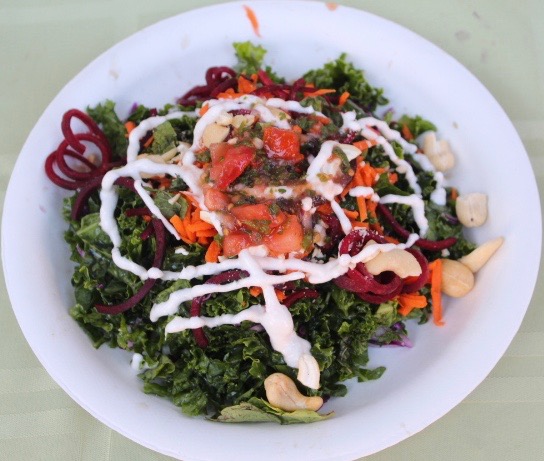 Kale salad from one of the food booths