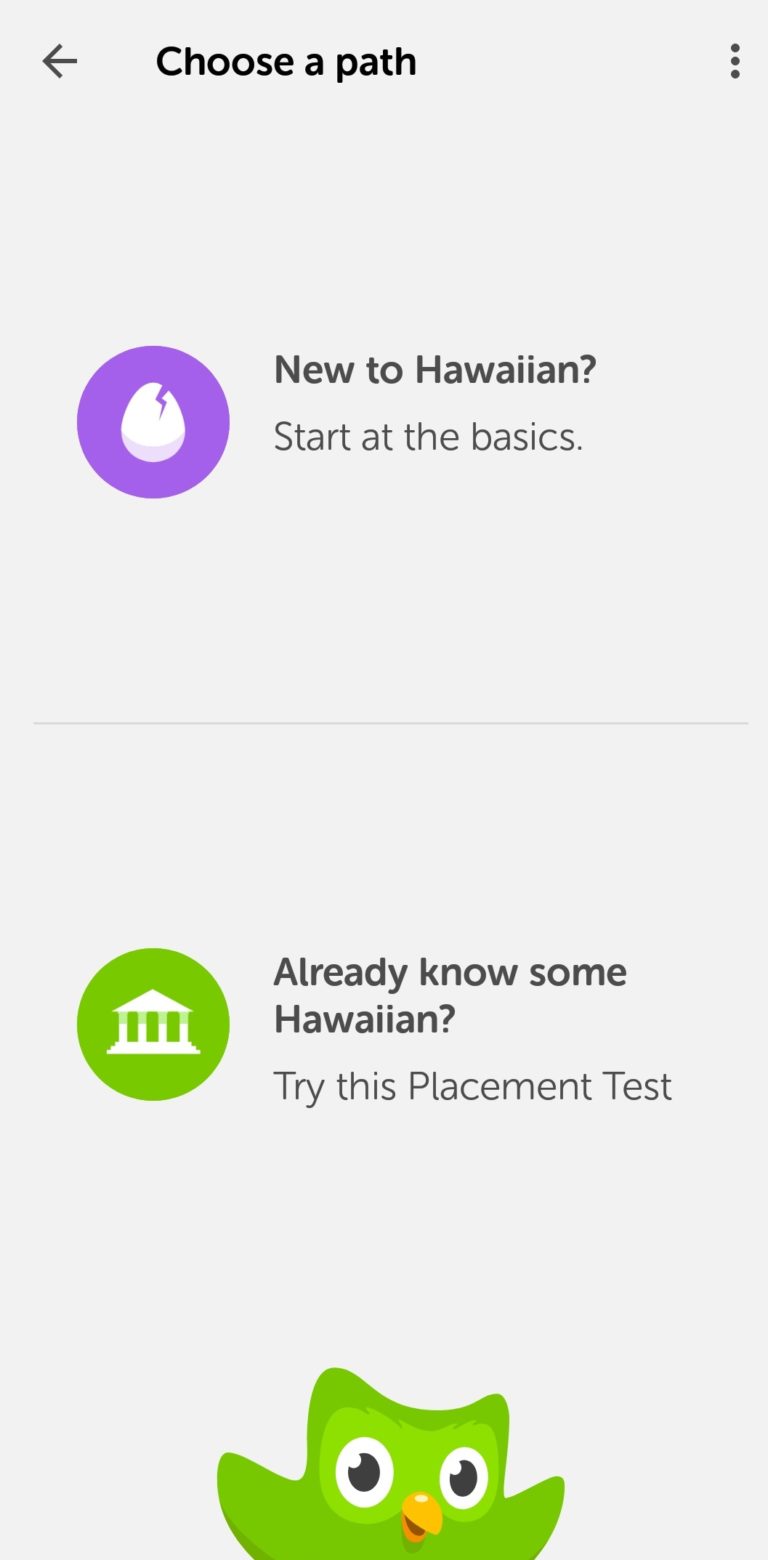 is your homework finished duolingo hawaiian